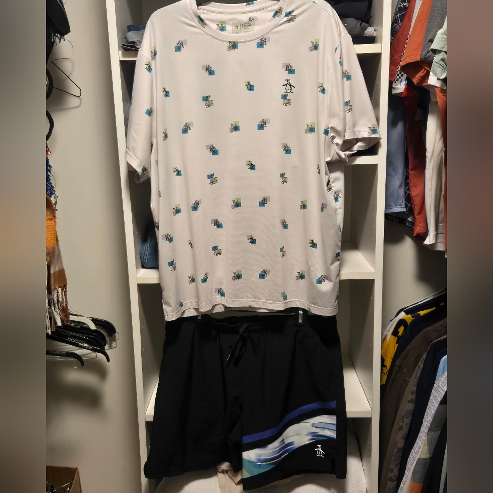 Original Penguin Men's Tennis shirt and matching shorts.